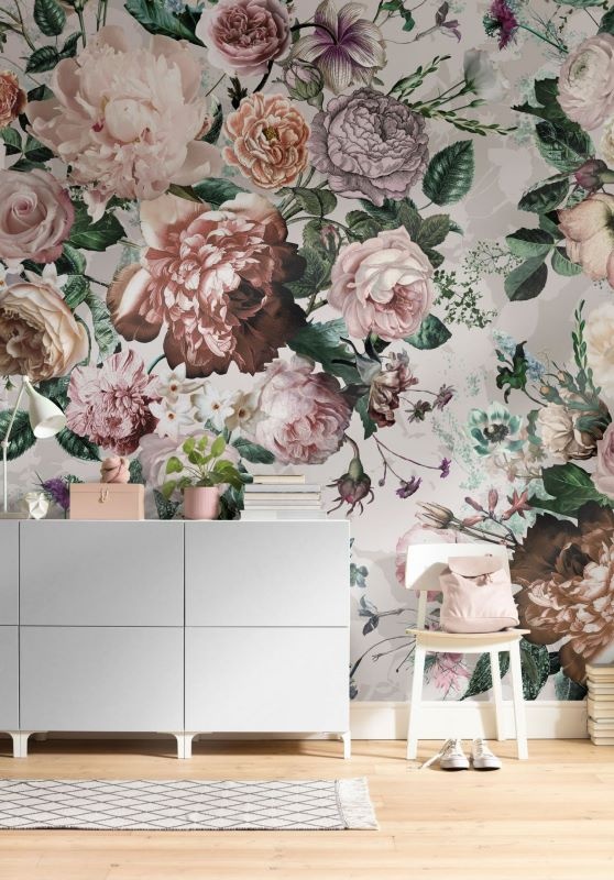 XXL4-051 Victoria Fototapete von Komar: Vintage-Blütenpracht für Ihr Zuhause