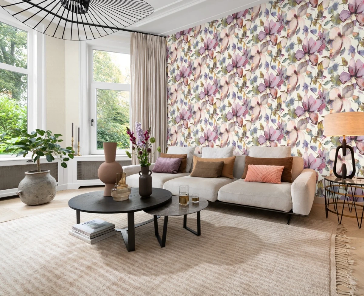 Florentine IV 481228 Aquarelloptik Magnolien von Rasch